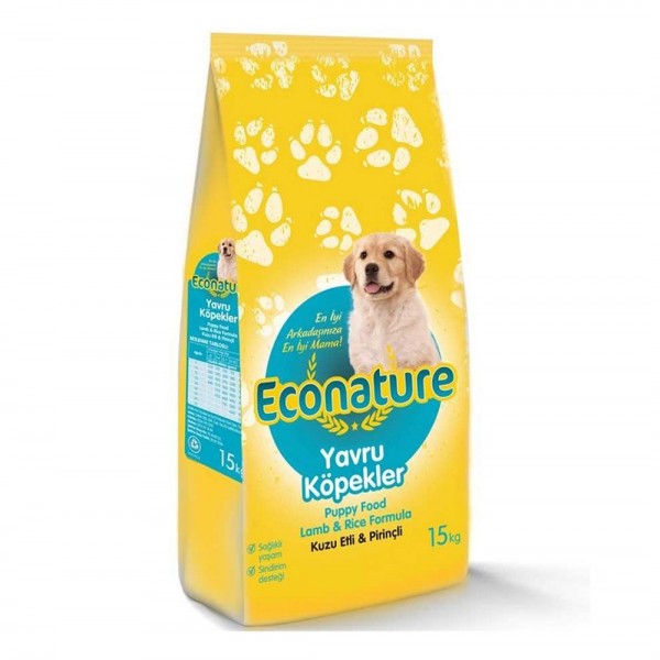 Econature Kuzu Etli Yavru Köpek Maması 15 KG