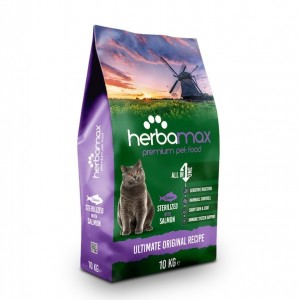 Herba Max Sterilised Somonlu Kısırlaştırılmış 10 kg Yetişkin Kedi Maması Herba Max Sterilised Somonlu Kısırlaştırılmış 10 kg Yetişkin Kedi Maması