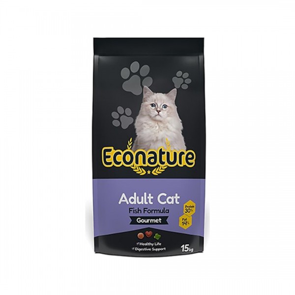 Econature Gurme Balıklı Yetişkin Kedi Maması 15 KG