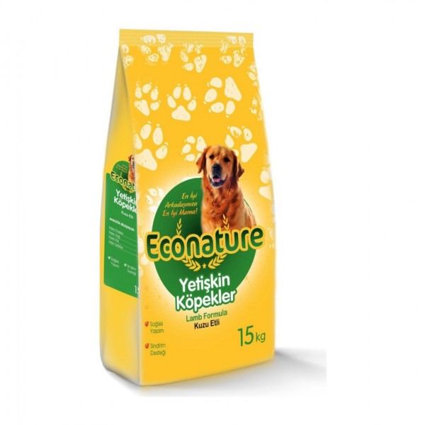 Econature Kuzu Etli Yetişkin Köpek Maması 15 KG