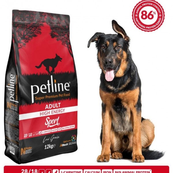 Petline Sport High Energy Formula Kuzu Etli Yüksek Enerjili 12 kg Yetişkin Köpek Maması