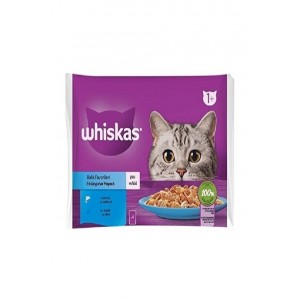 Whiskas Pouch Jöle İçinde Somonlu ve Ton Balıklı Yetişkin Kedi Konservesi 85gr (4'lü) Whiskas Pouch Jöle İçinde Somonlu ve Ton Balıklı Yetişkin Kedi Konservesi 85gr (4'lü)