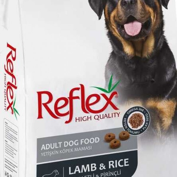 Reflex Kuzu Etli Pirinçli 15 kg Yetişkin Köpek Maması