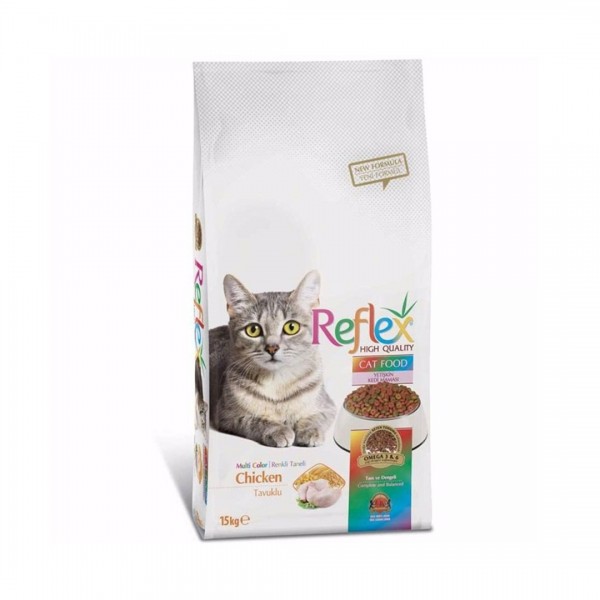 Reflex Multi Color Renkli Taneli Tavuklu Yetişkin Kedi Maması 15 KG