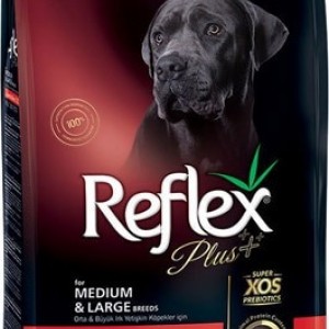 Reflex Plus Orta & Büyük Irk Kuzu & Pirinç Yetişkin Köpek Maması 15 Kg