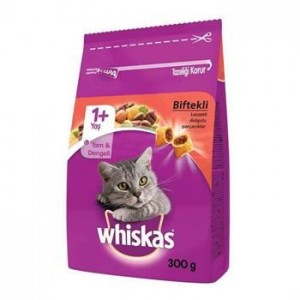 Whiskas Biftekli ve Havuçlu Yetişkin Kedi Maması 300 Gr Whiskas Biftekli ve Havuçlu Yetişkin Kedi Maması 300 Gr