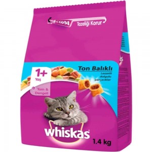 Whiskas Kuru Kedi Maması Ton Balıklı Ve Sebzeli 1,4 kg Whiskas Kuru Kedi Maması Ton Balıklı Ve Sebzeli 1,4 kg