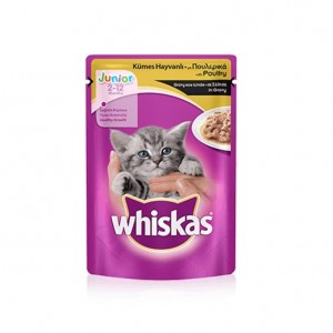 Whiskas Pouch Gravy Soslu Kümes Hayvanlı Yavru Kedi Yaş Maması 100gr Whiskas Pouch Gravy Soslu Kümes Hayvanlı Yavru Kedi Yaş Maması 100gr