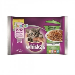 Whiskas Pouch Pure Delight Jöle İçinde Tavuklu ve Hindili Yavru Kedi Konservesi 85gr (4'lü) Whiskas Pouch Pure Delight Jöle İçinde Tavuklu ve Hindili Yavru Kedi Konservesi 85gr (4'lü)