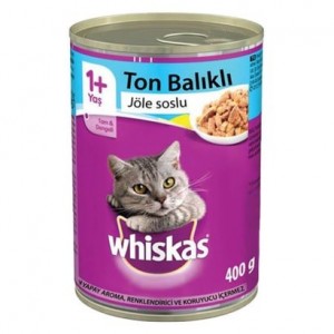 Whiskas Jöle İçinde Ton Balıklı Yetişkin Kedi Konservesi 400gr Whiskas Jöle İçinde Ton Balıklı Yetişkin Kedi Konservesi 400gr