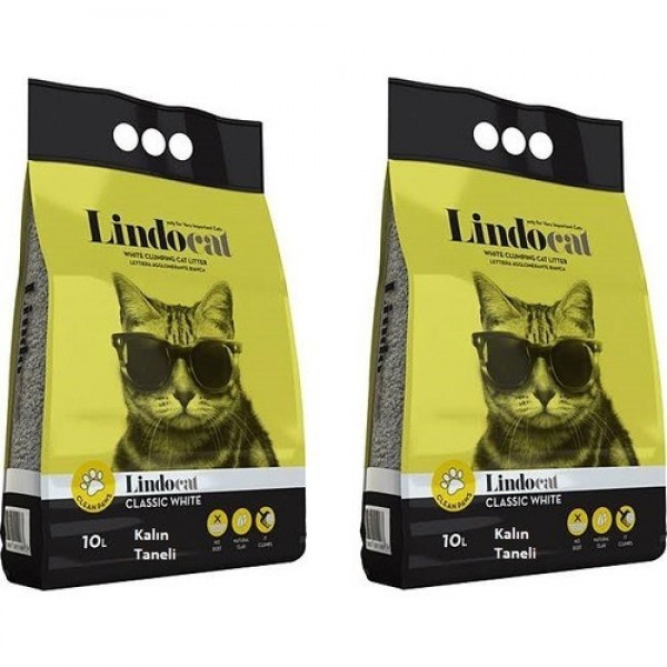 Lindocat Parfümlü Topaklaşan İnce Kedi Kumu 20 Lt (2x10)