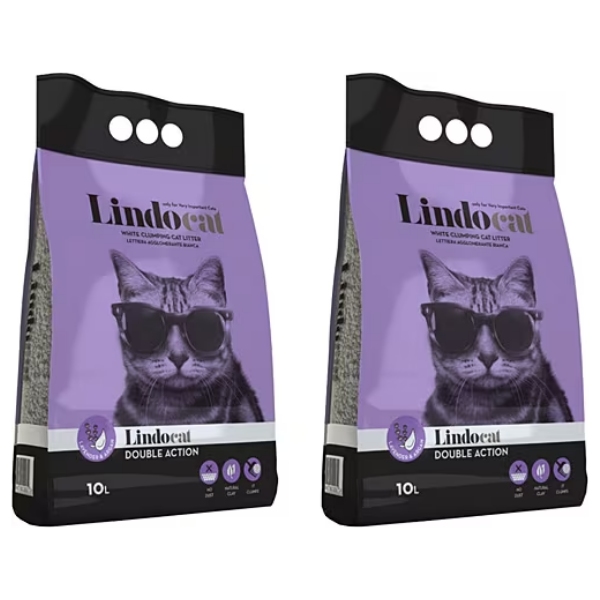 Lindocat Parfümlü Topaklaşan İnce Kedi Kumu 20 Lt (2x10)