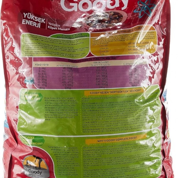 Goody Yüksek Enerji 15 kg Yetişkin Köpek Maması Goody Yüksek Enerji 15 kg Yetişkin Köpek Maması
