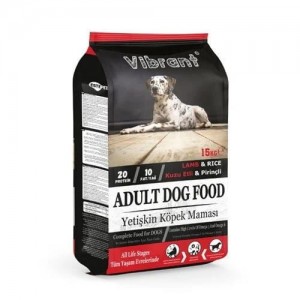 Vibrant Kuzu Etli ve Pirinçli Yetişkin Köpek Maması 15 KG
